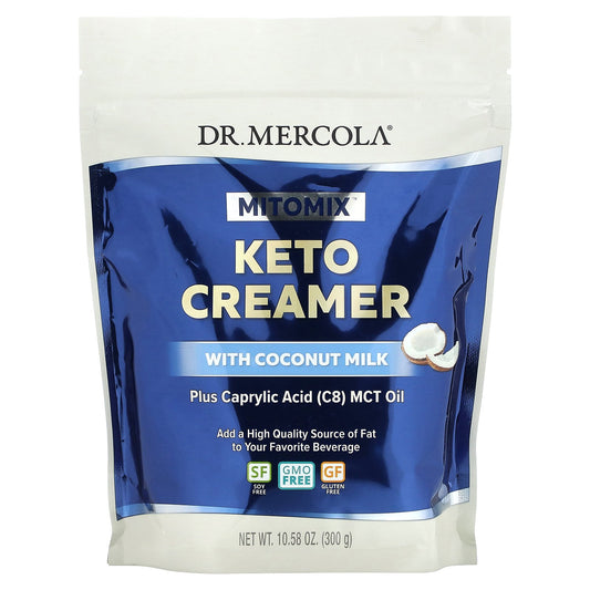 Dr. Mercola, Mitomix, Keto Creamer with Coconut Milk, 10.58 oz (300 g)