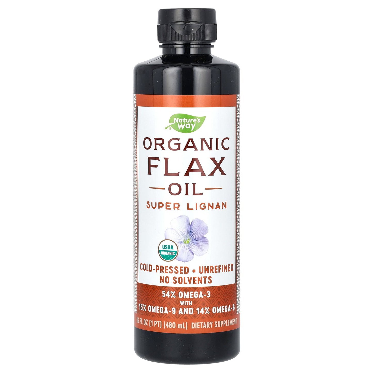 Nature's Way, Organic Flax Oil, Super Lignan, 16 fl oz (480 ml)
