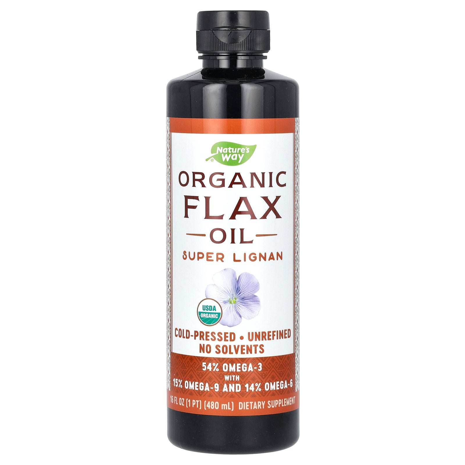Nature's Way, Organic Flax Oil, Super Lignan, 16 fl oz (480 ml)
