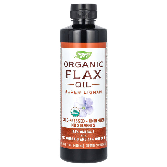 Nature's Way, Organic Flax Oil, Super Lignan, 16 fl oz (480 ml)