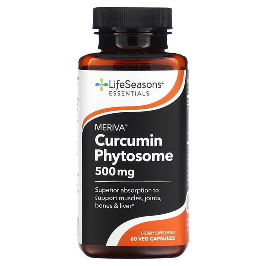 LifeSeasons, Meriva Curcumin Phytosome, 500 mg, 60 Veg Capsules (250 mg per Capsule)