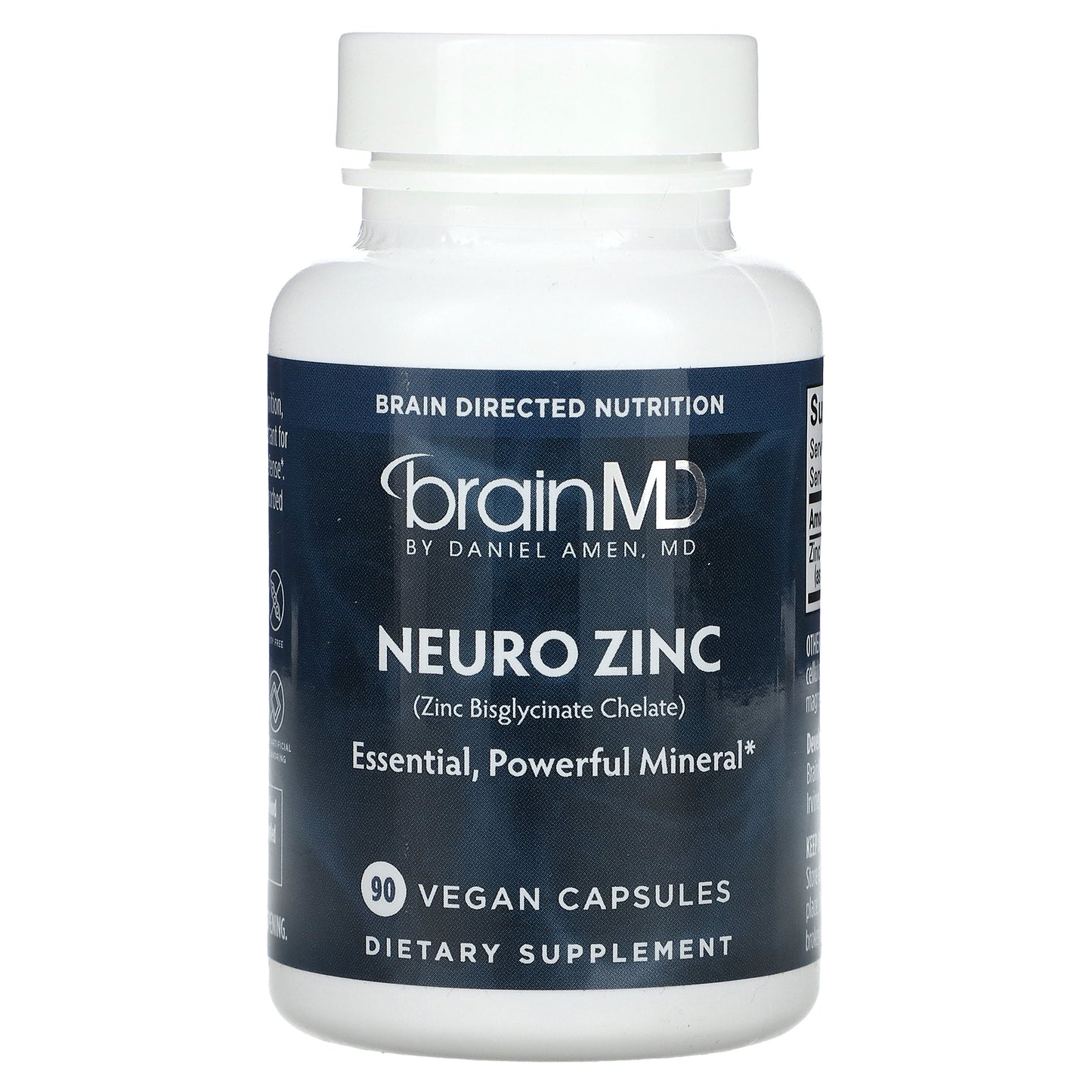 BrainMD, Neuro Zinc (Zinc Bisglycinate Chelate), 25 mg , 90 Vegan Capsules