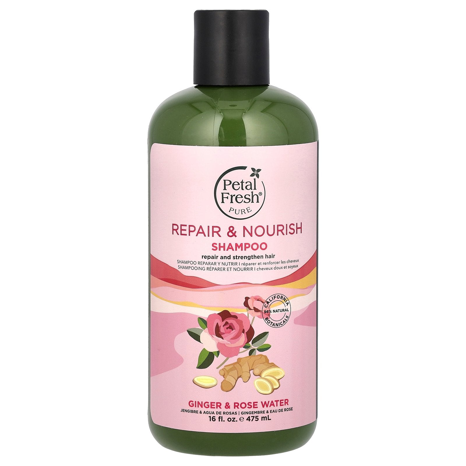 Petal Fresh, Pure, Repair & Nourish Shampoo, Ginger & Rose Water, 16 fl oz (475 ml)
