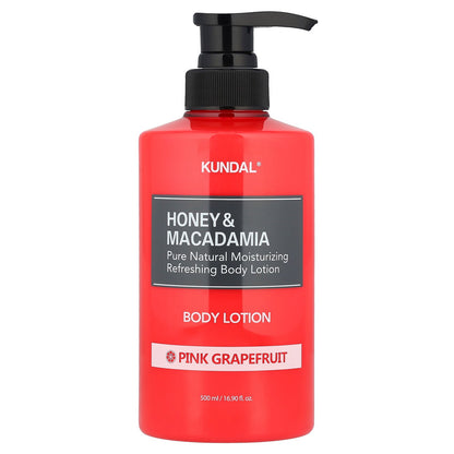 Kundal, Honey & Macadamia, Body Lotion, Pink Grapefruit, 16.9 fl oz (500 ml)