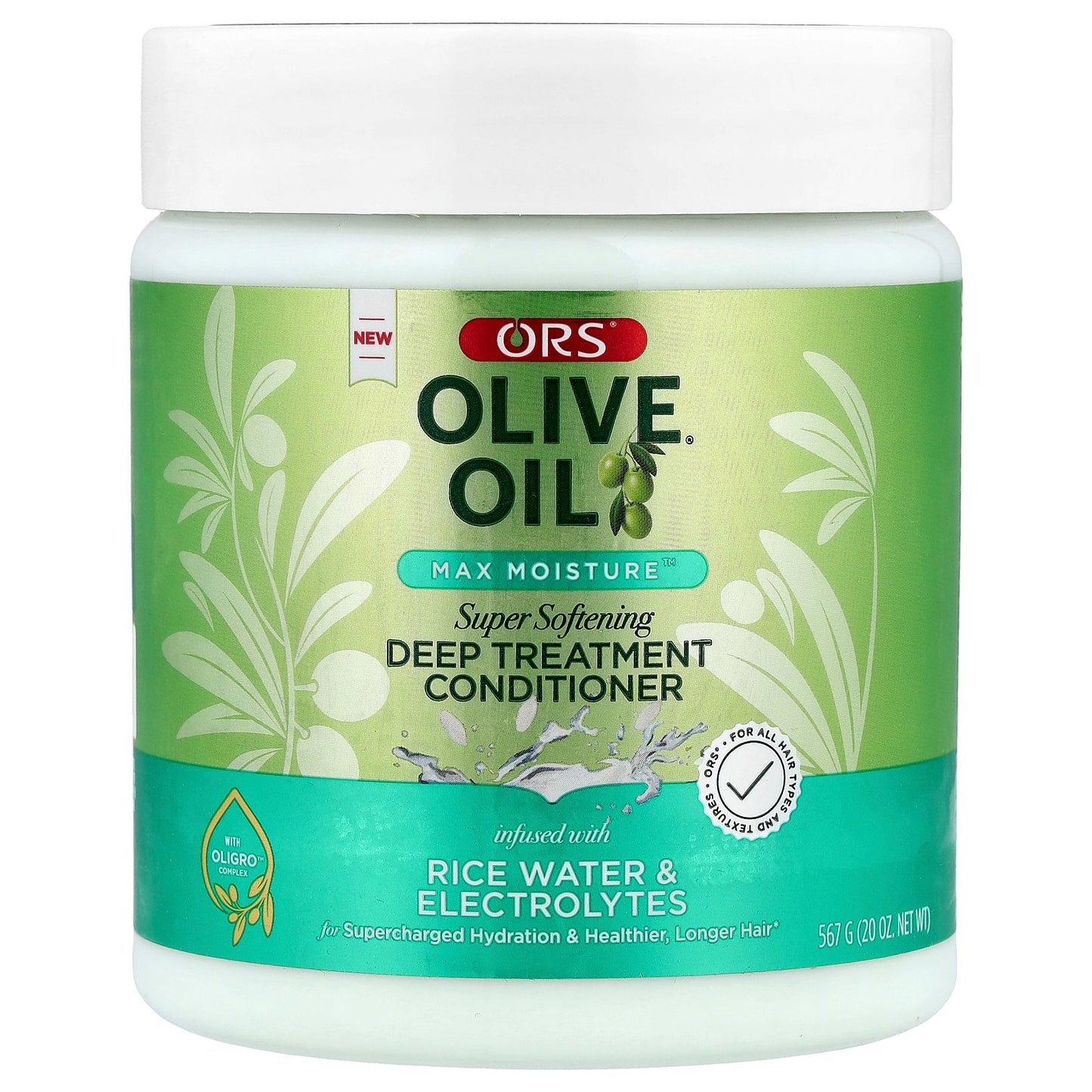 ORS, Olive Oil®, Max Moisture™, Super Softening Deep Treatment Conditioner, For All Hair Types and Textures, 20 oz  (567 g)