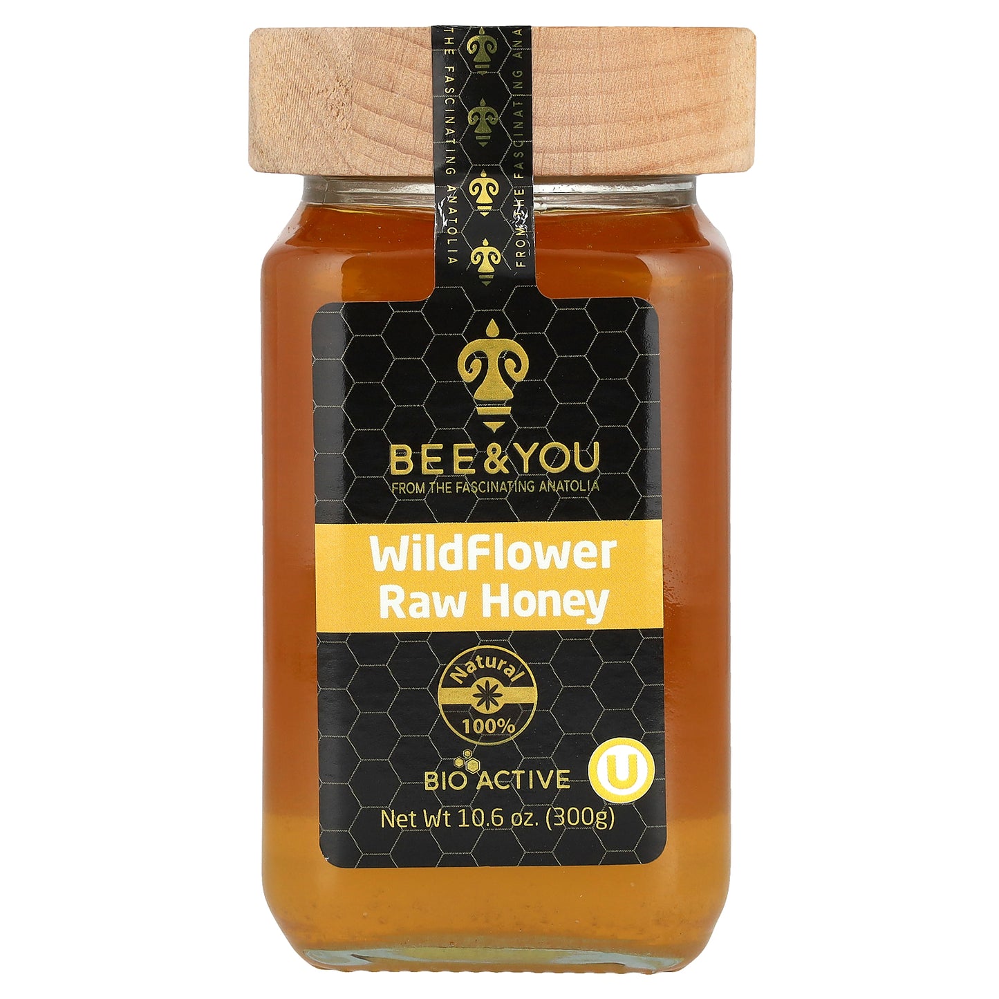Bee & You, WildFlower Raw Honey, 10.6 oz (300 g)