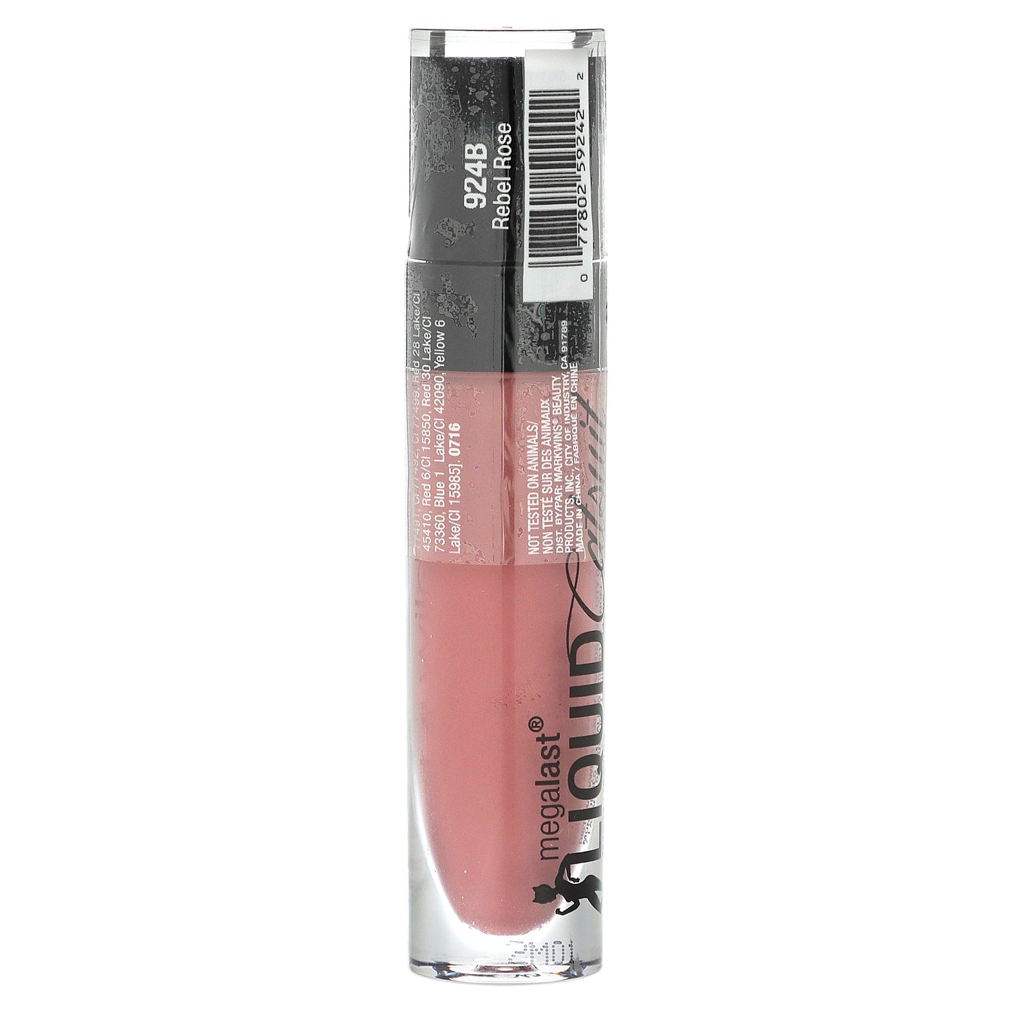 wet n wild, MegaLast, Liquid Catsuit, Matte Lipstick, 924B Rebel Rose, 0.21 oz (6 g)