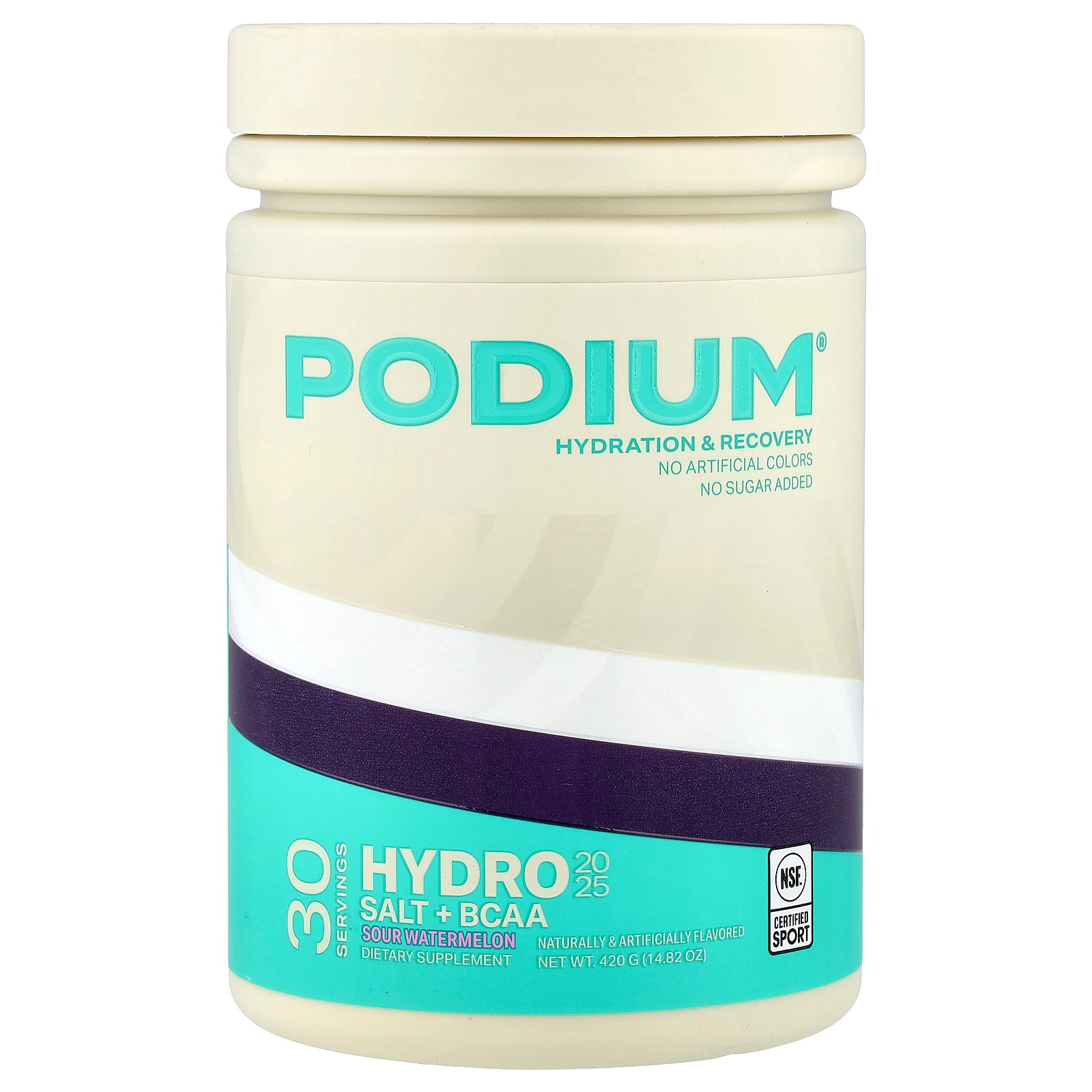 Podium Nutrition, Hydro & Salt 2025 + BCAA, Sour Watermelon, 14.82 oz (420 g)