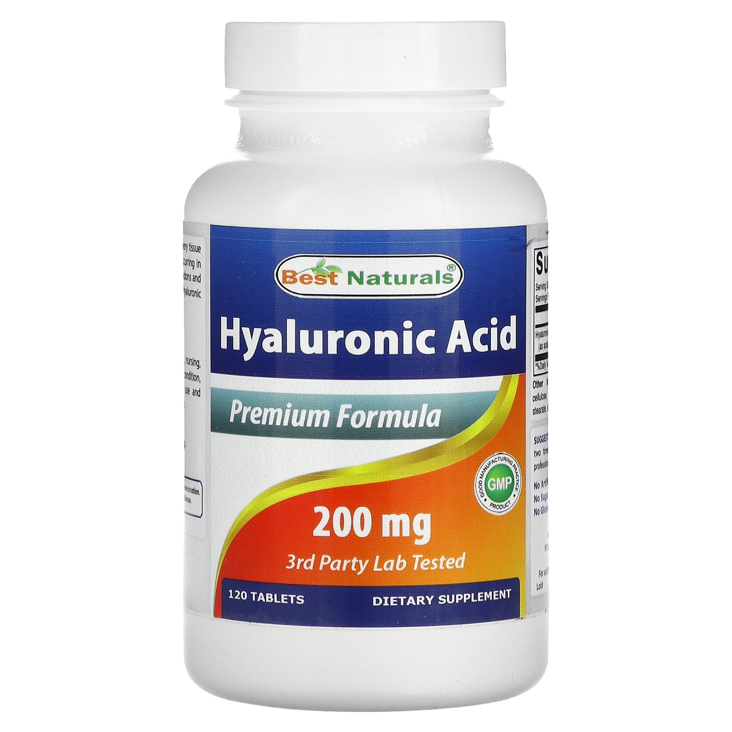 Best Naturals, Hyaluronic Acid, 200 mg, 120 Tablets