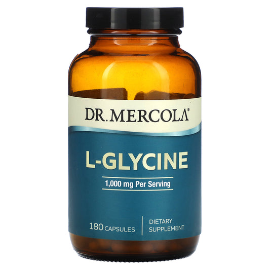 Dr. Mercola, L-Glycine, 1,000 mg, 180 Capsules (500 mg per Capsule)