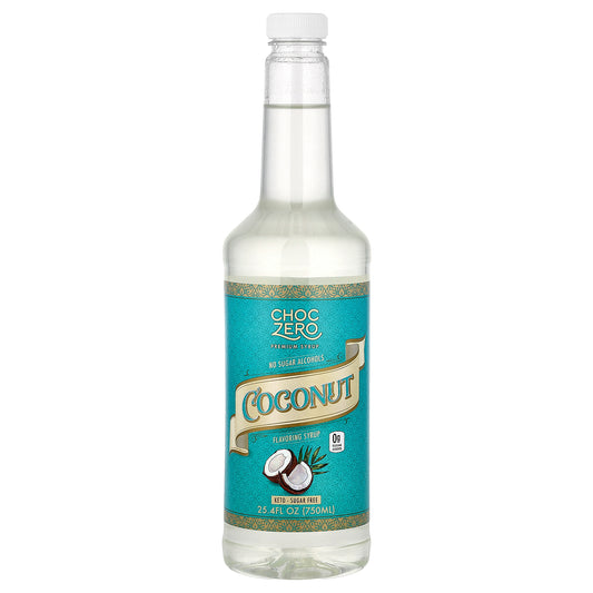 ChocZero, Premium Syrup, Coconut, Sugar Free, 25.4 fl oz (750 ml)