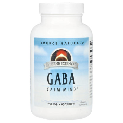 Source Naturals, GABA, 750 mg, 90 Tablets