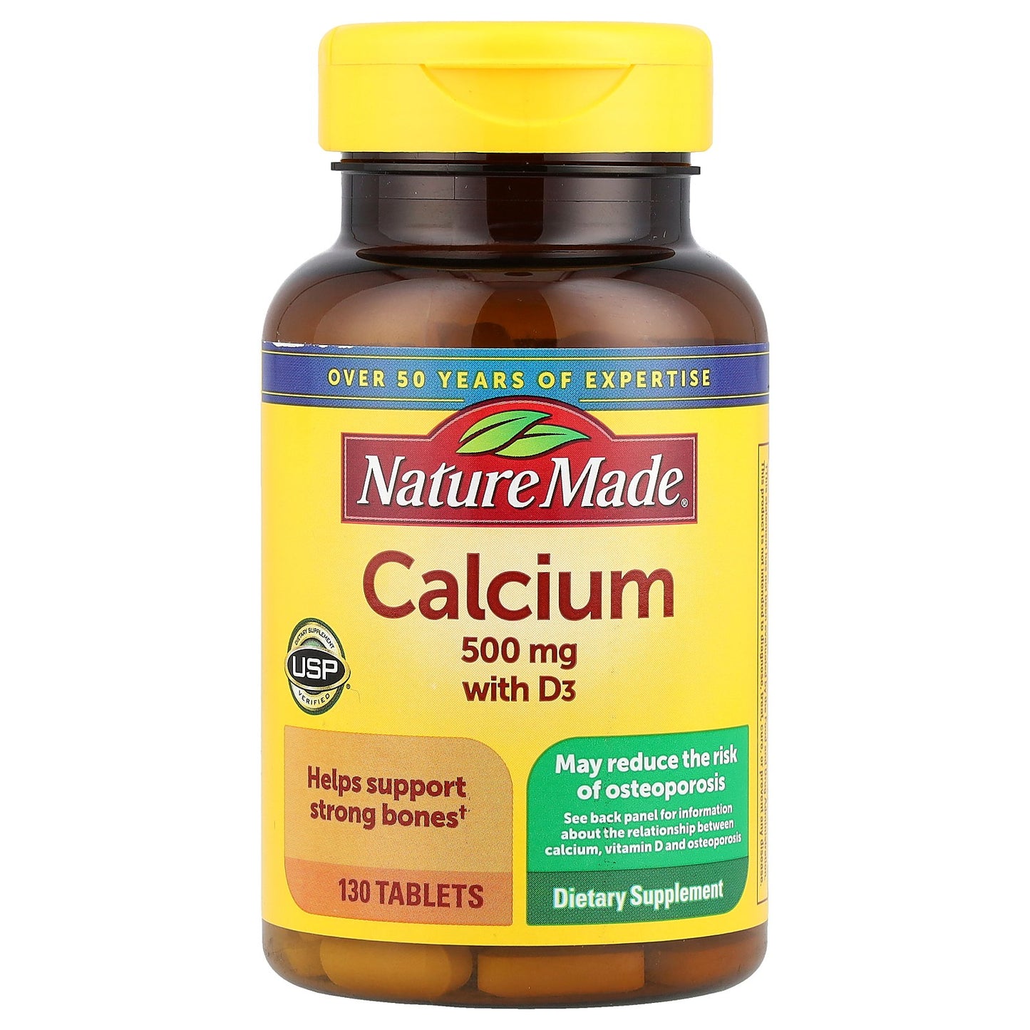 Nature Made, Calcium with D3, 130 Tablets