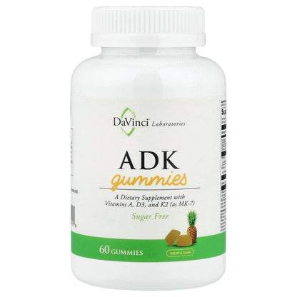 DaVinci Laboratories, ADK Gummies, Pineapple, 60 Gummies