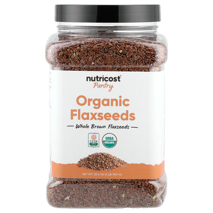 Nutricost, Pantry, Organic Flaxseeds, 32.4 oz (907 g)