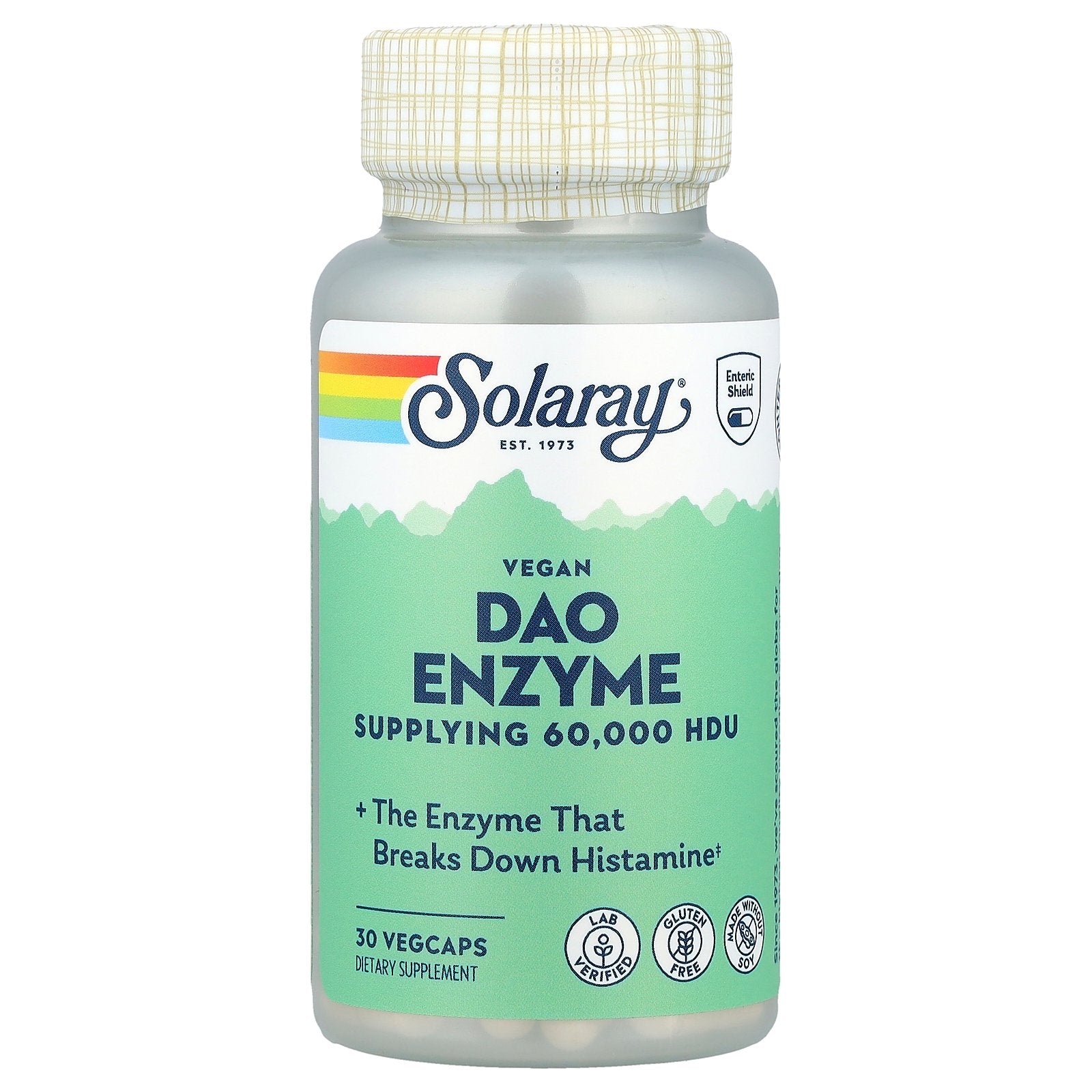 Solaray, Vegan DAO Enzyme, 4.2 mg, 30 VegCaps