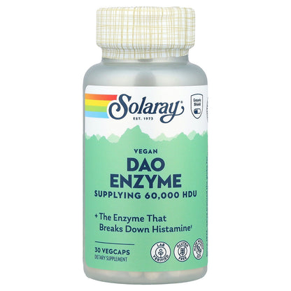 Solaray, Vegan DAO Enzyme, 4.2 mg, 30 VegCaps