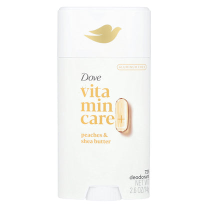 Dove, Vitamin Care+ Deodorant, Peaches & Shea Butter, 2.6 oz (74 g)