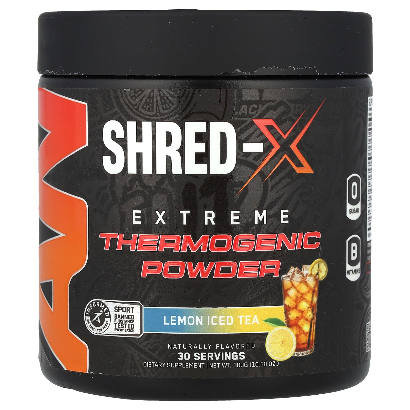 ABE, Shred-X, Extreme Thermogenic Powder, Lemon Iced Tea, 10.58 oz (300 g)