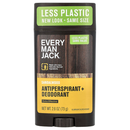 Every Man Jack, Antiperspirant + Deodorant, Sandalwood, 2.6 oz (73 g)