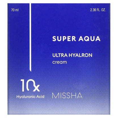 Missha, Super Aqua, Ultra Hyalron Cream, 2.36 fl oz (70 ml)