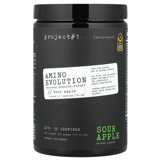 Project 1 Nutrition, Amino Evolution, Sour Apple, 15.13 oz (429 g)