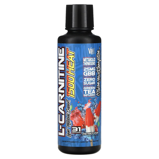 VMI Sports, L-Carnitine 1500 Heat, Patriot Pop, 16 fl oz (473 ml)