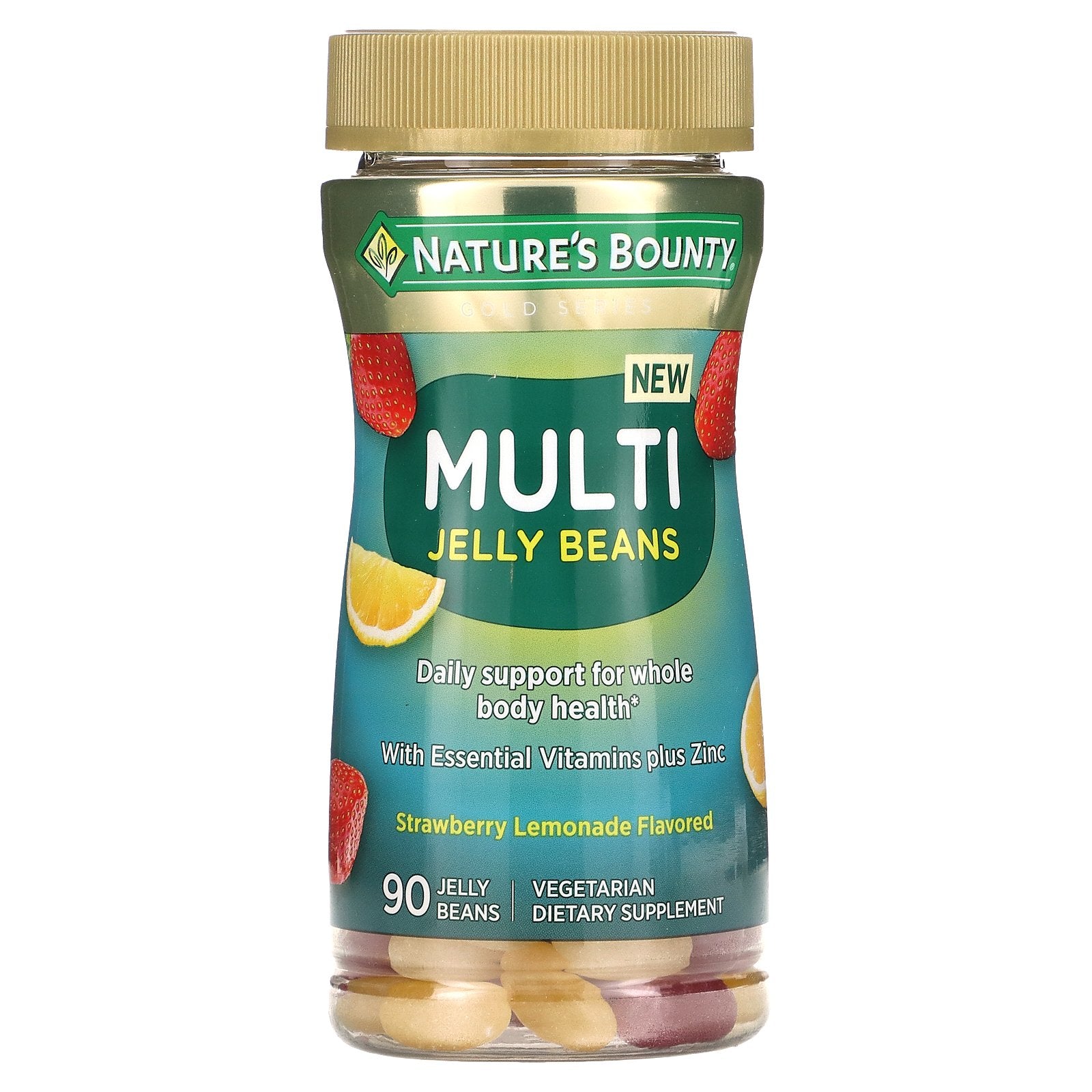 Nature's Bounty, Multi Jelly Beans, Strawberry Lemonade, 90 Jelly Beans