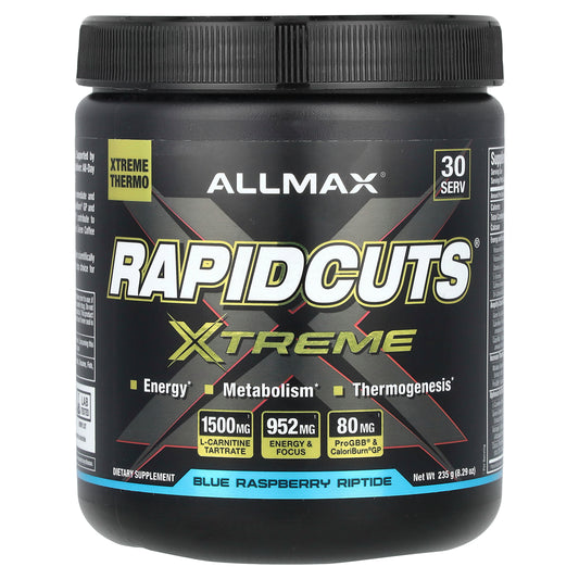 ALLMAX, Rapidcuts® Xtreme, Blue Raspberry Riptide, 8.29 oz (235 g)