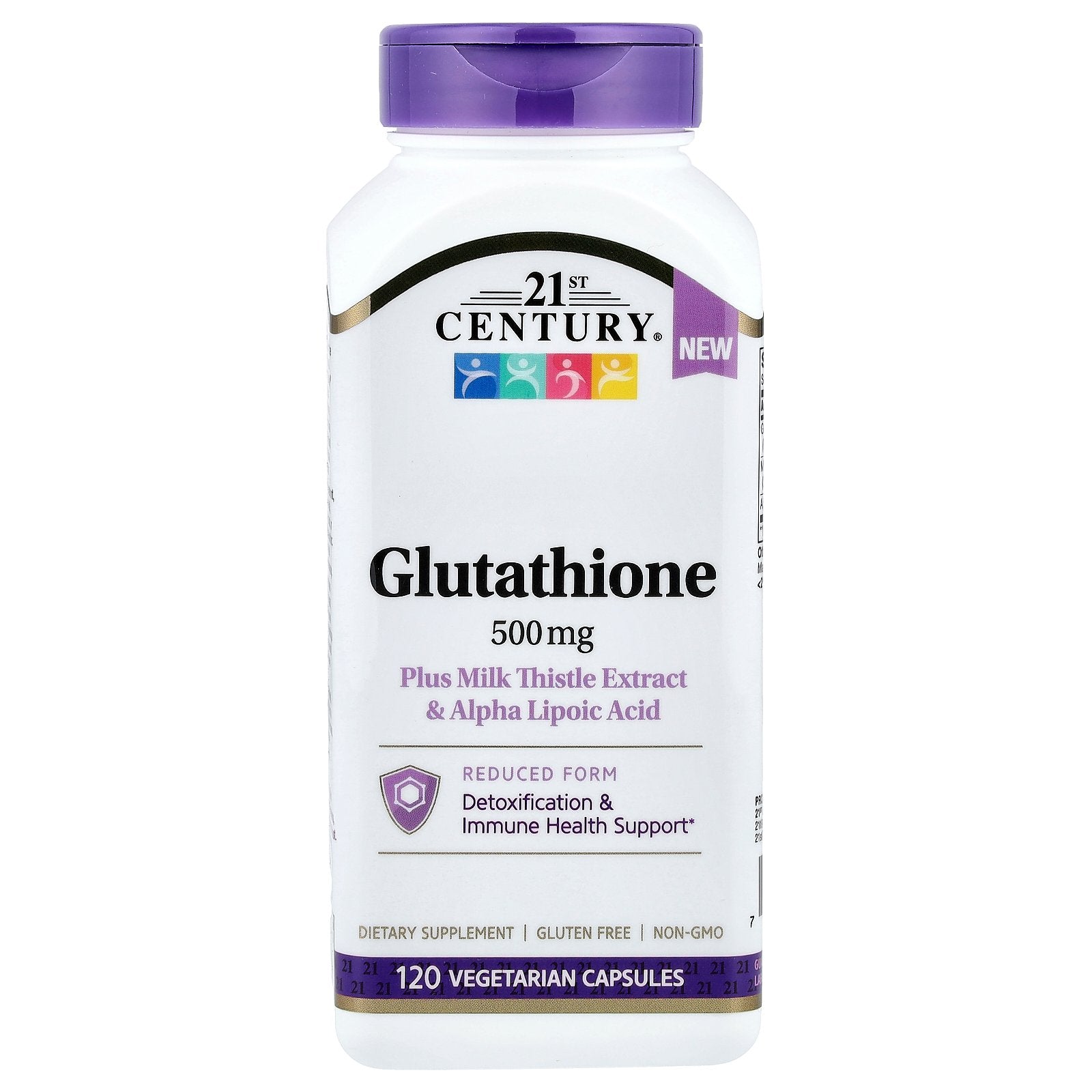 21st Century, Glutathione Plus Milk Thistle Extract & Alpha Lipoic Acid, 120 Vegetarian Capsules