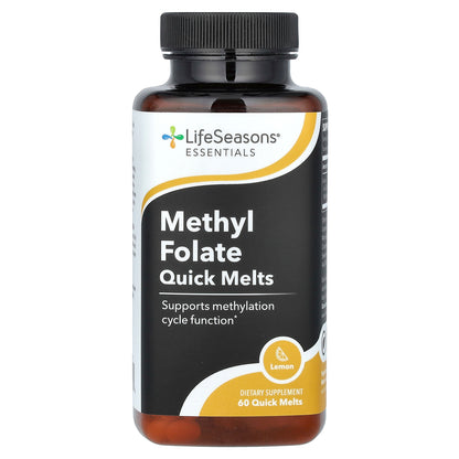 LifeSeasons, Methyl Folate Quick Melts, Lemon, 60 Quick Melts (1,660 mcg per Melt)