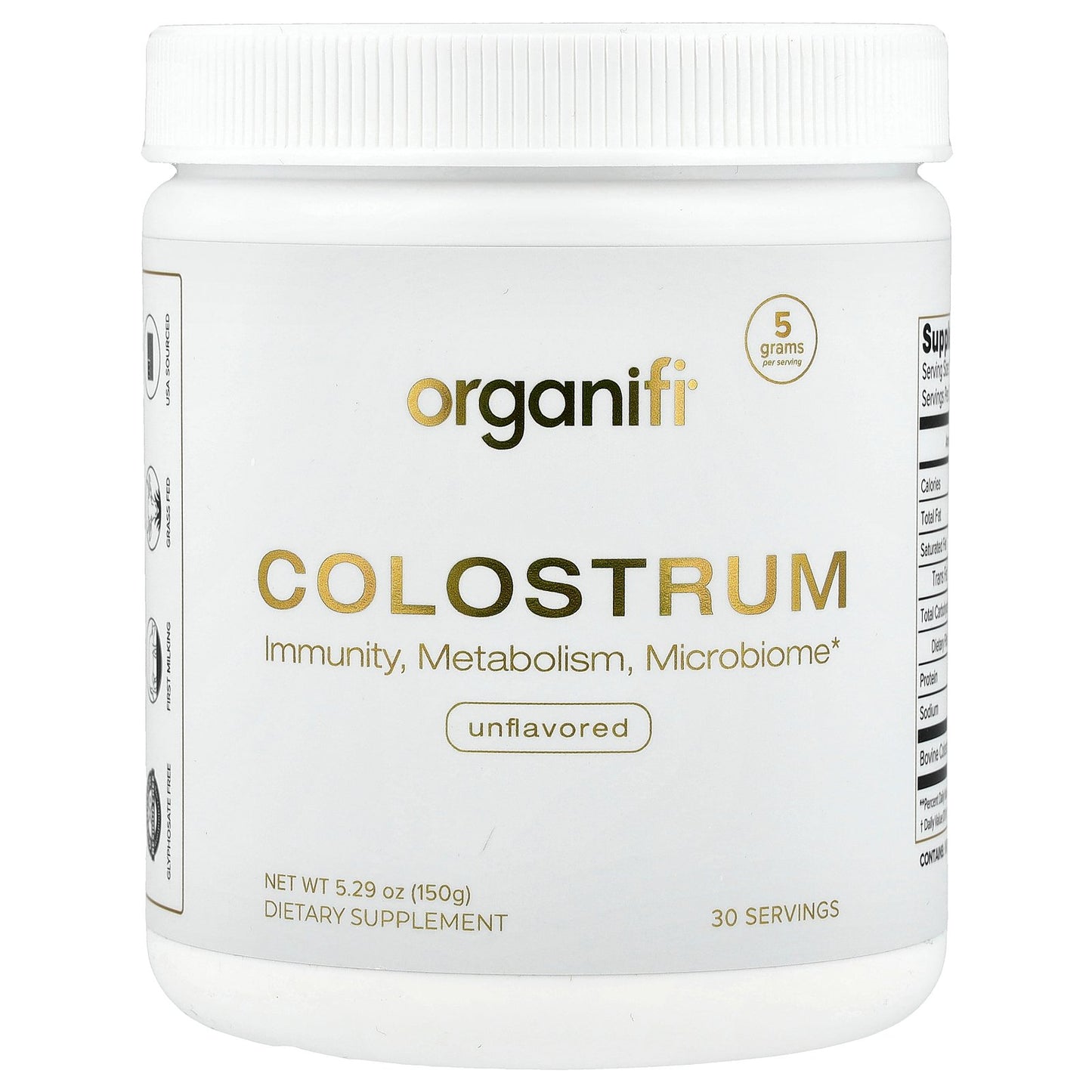 Organifi, Colostrum, Unflavored, 5.29 oz (150 g)