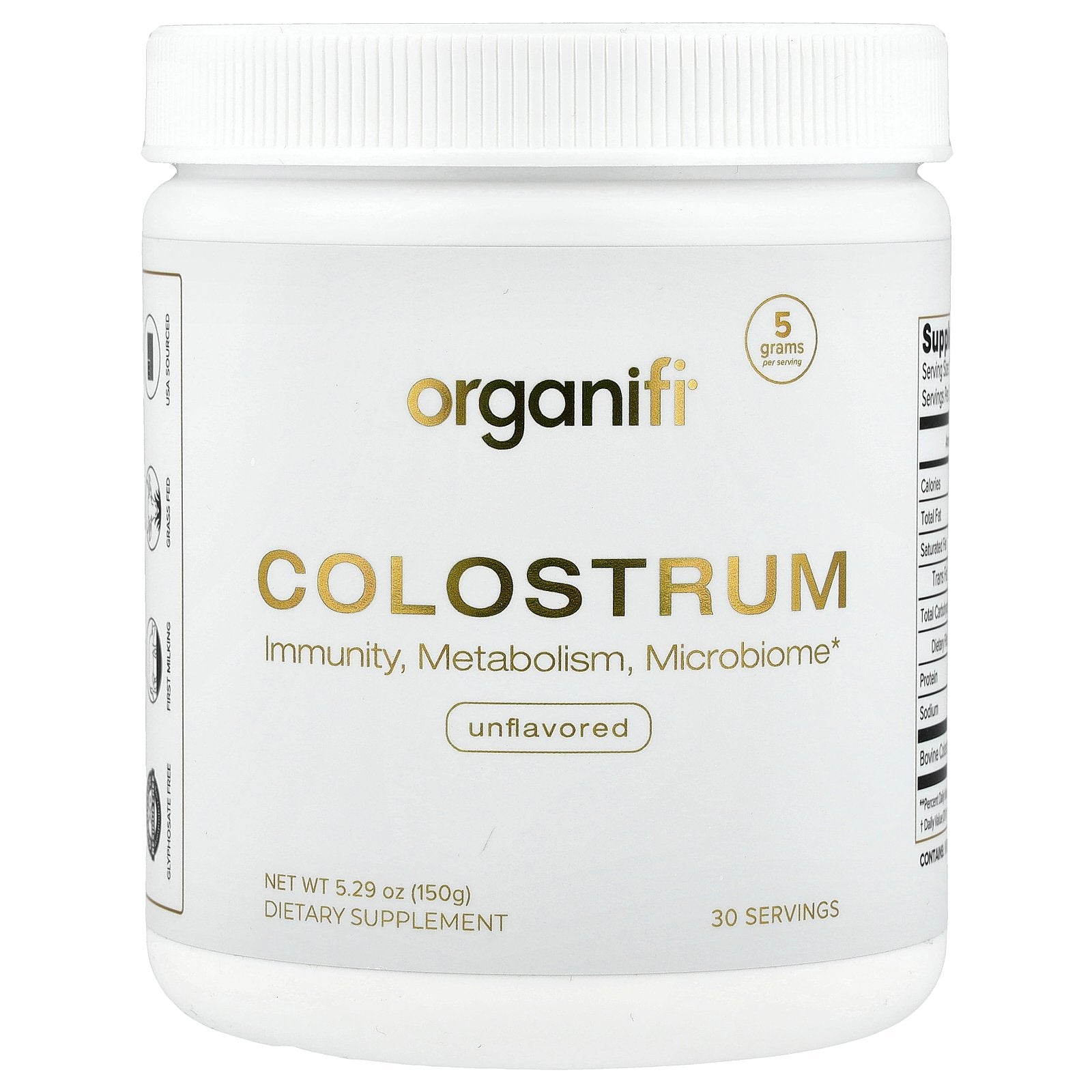 Organifi, Colostrum, Unflavored, 5.29 oz (150 g)