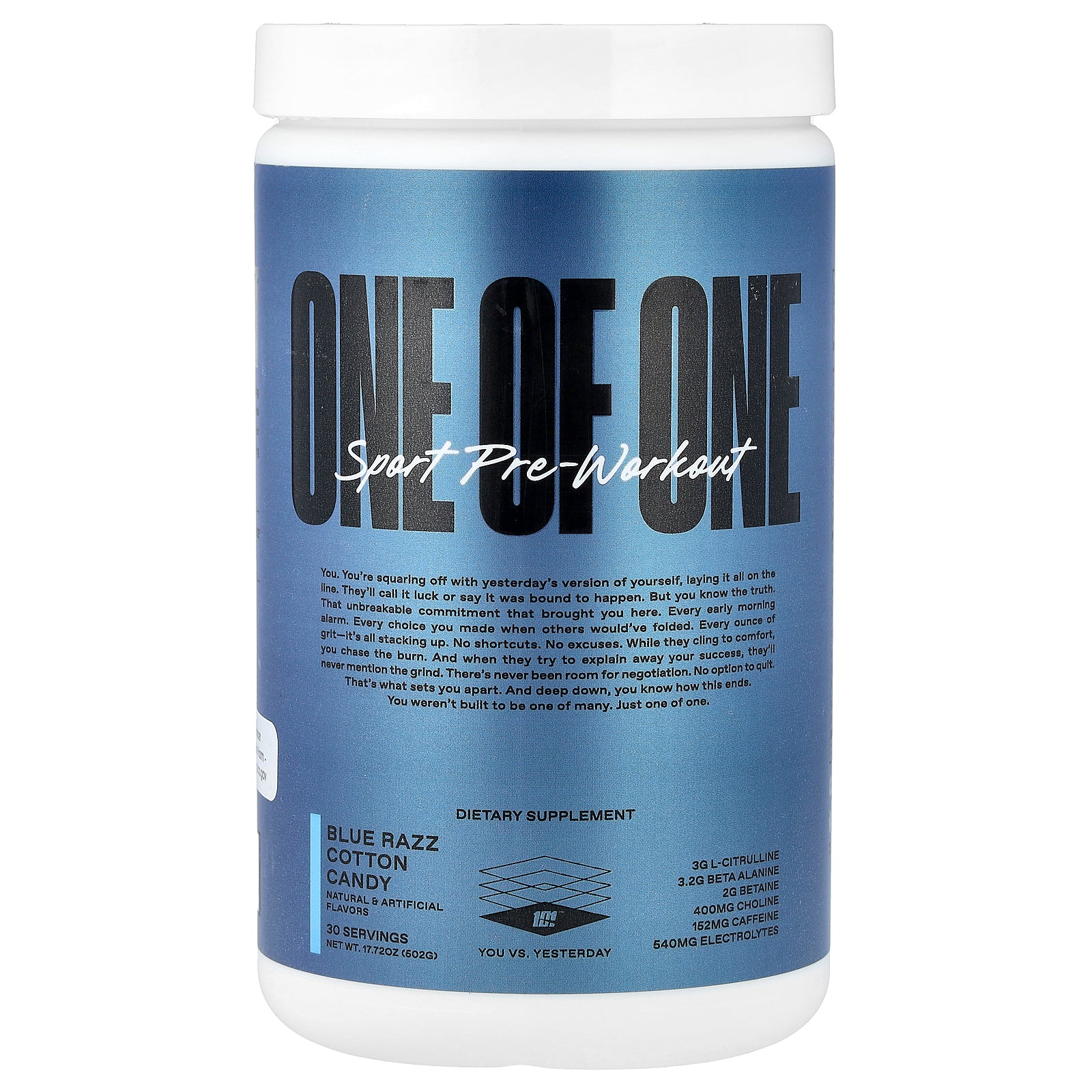 ONE OF ONE, Sport Pre-Workout, Blue Razz Cotton Candy, 17.72 oz (502 g)