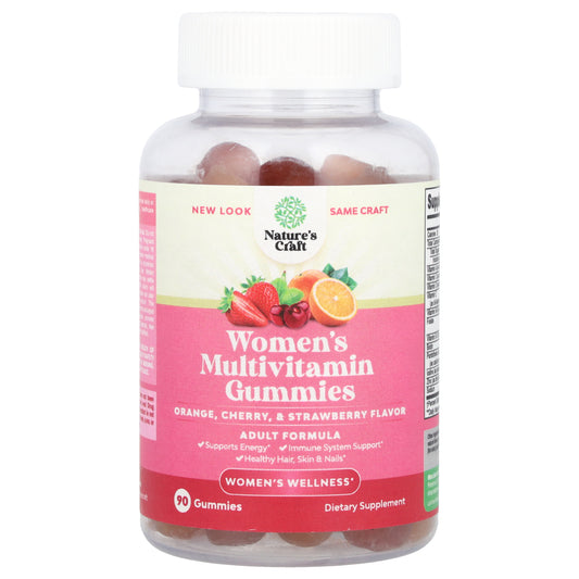 Nature's Craft, Women's Multivitamin Gummies, Orange, Cherry, & Strawberry, 90 Gummies