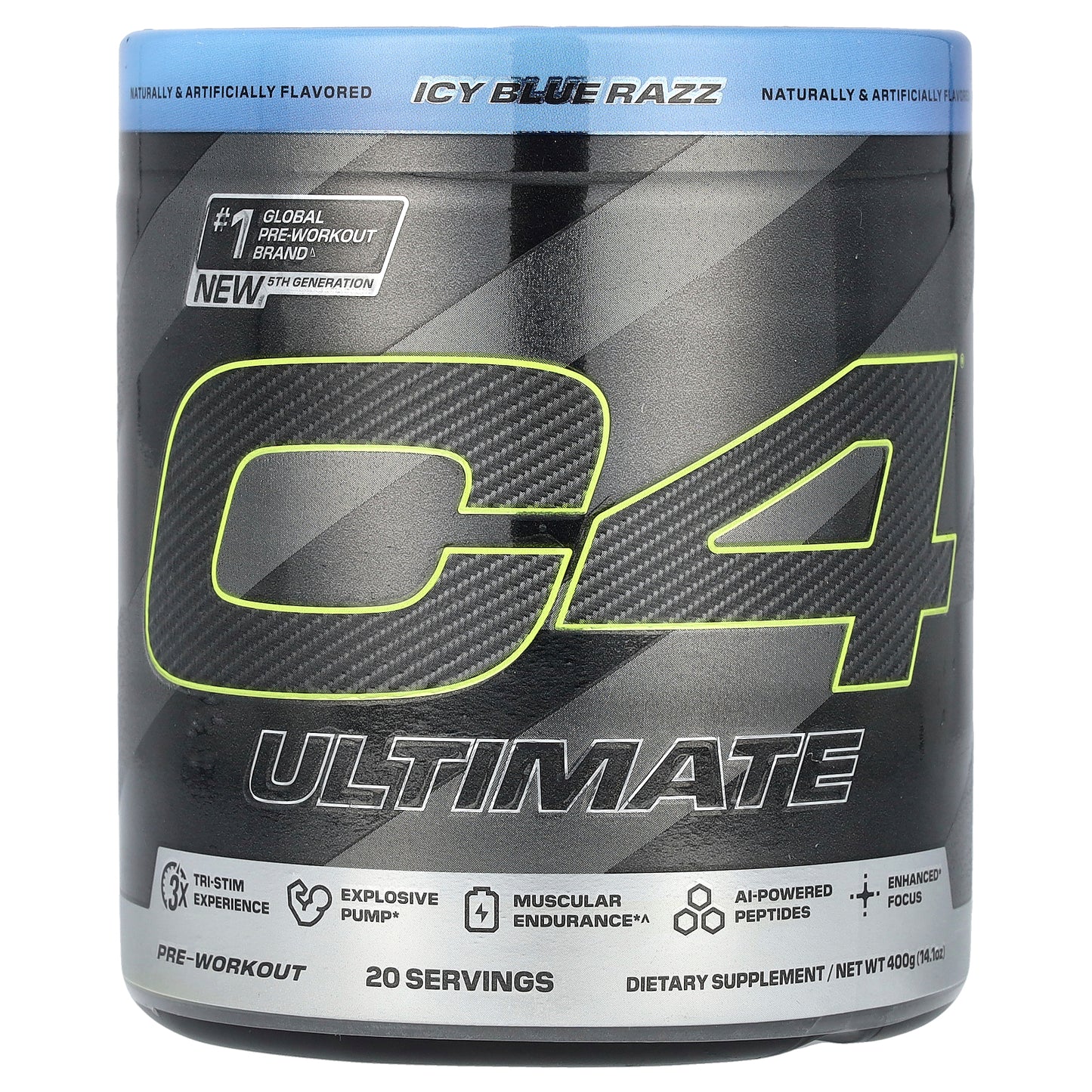 C4 / Cellucor, C4 Ultimate, Pre-Workout, Icy Blue Razz, 14.1 oz (400 g)