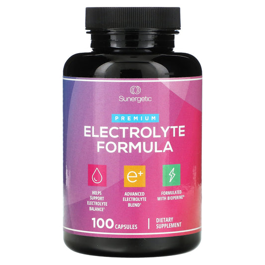 Sunergetic, Premium Electrolyte Formula, 100 Capsules