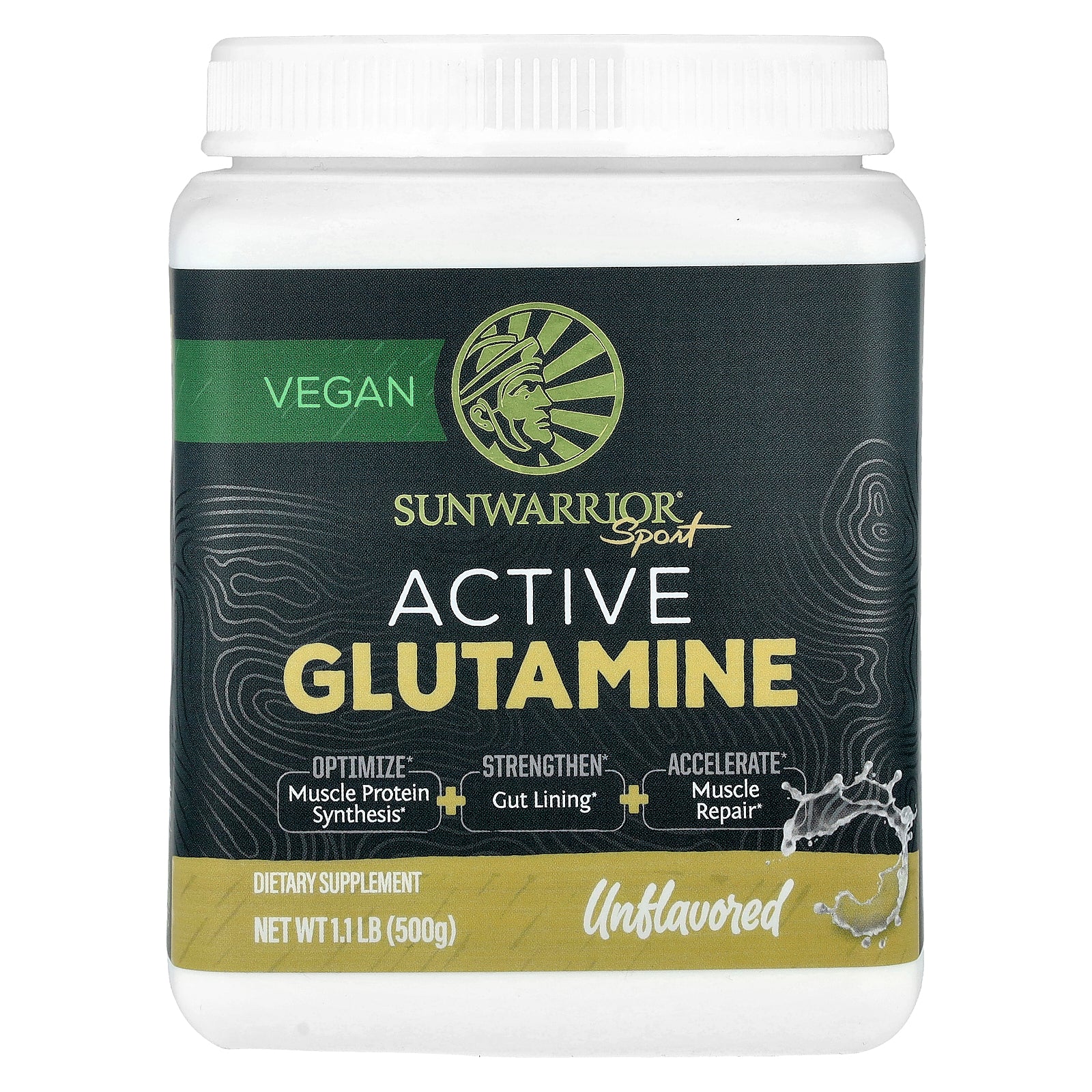 Sunwarrior, Sport, Active Glutamine, Unflavored , 1.1 lbs (500 g)