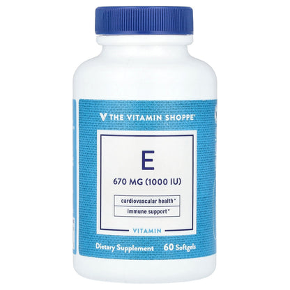 The Vitamin Shoppe, Vitamin E, 670 mg (1,000 IU), 60 Softgel