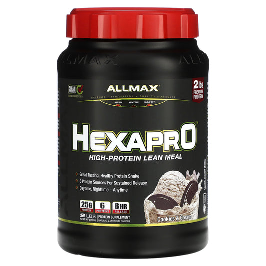 ALLMAX, Hexapro™, High-Protein Lean Meal, Cookies & Cream, 2 lbs (907 g)