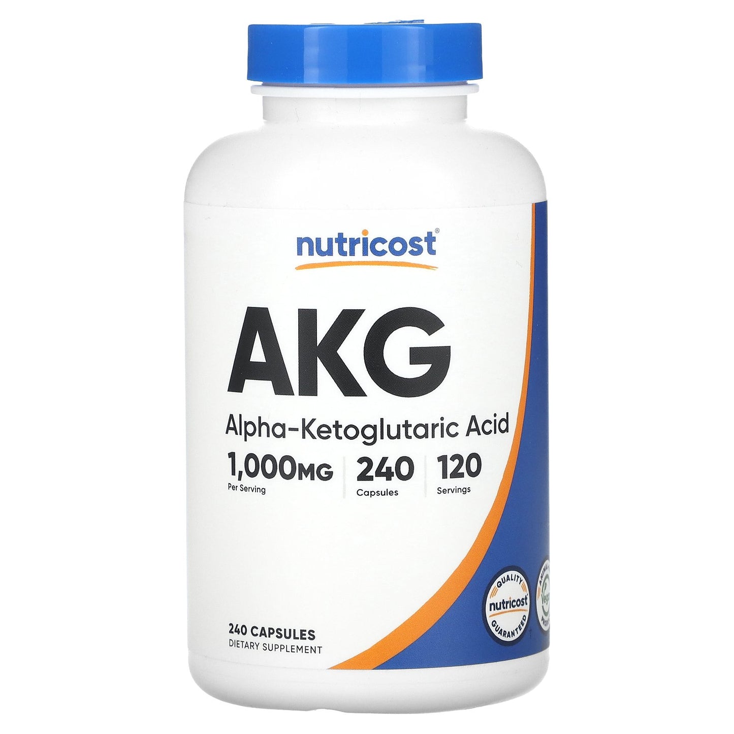 Nutricost, AKG (Alpha-Ketoglutaric Acid), 240 Capsules (500 mg per Capsule)