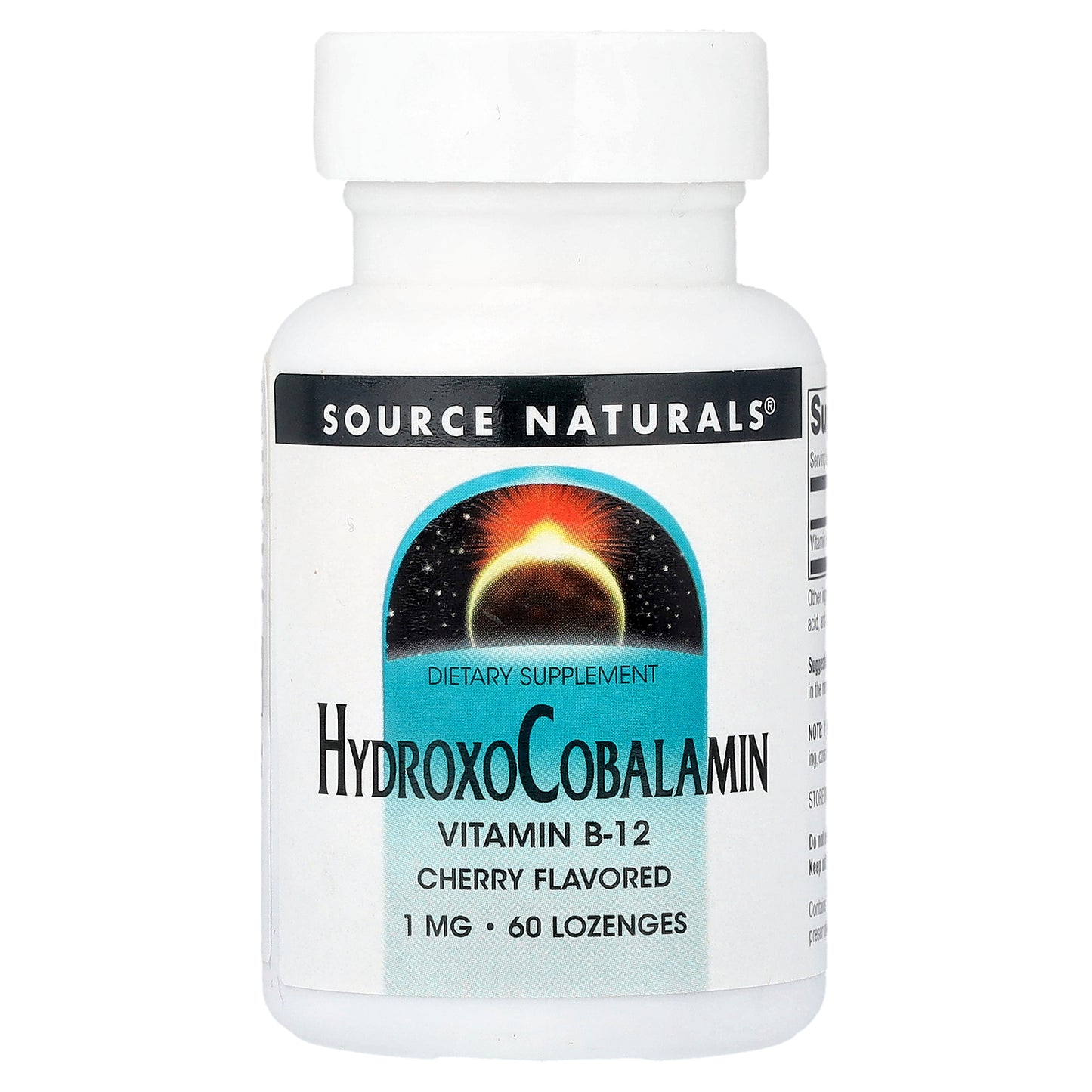 Source Naturals, HydroxoCobalamin, Cherry, 1 mg, 60 Lozenges