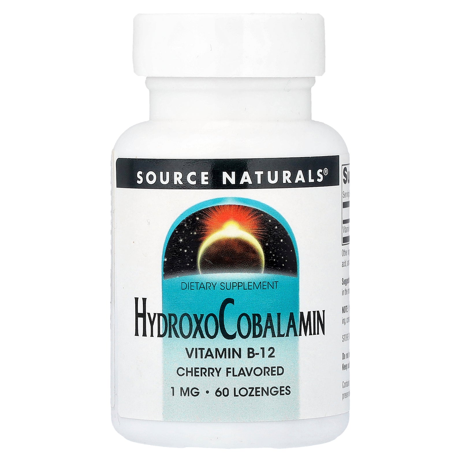 Source Naturals, HydroxoCobalamin, Cherry, 1 mg, 60 Lozenges