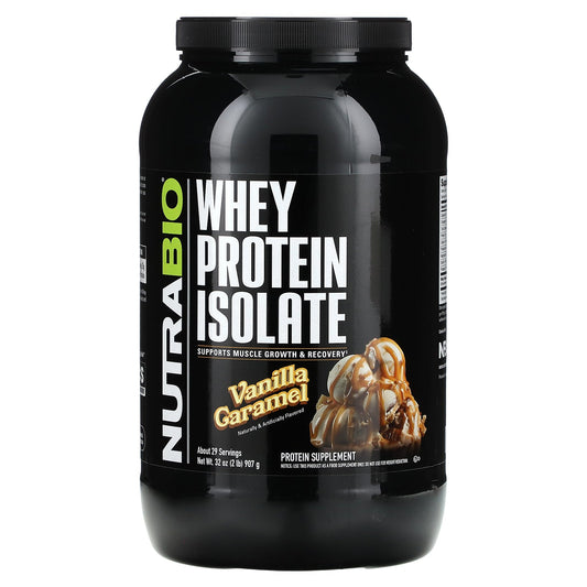 NutraBio, Whey Protein Isolate, Vanilla Caramel, 2 lb (907 g)