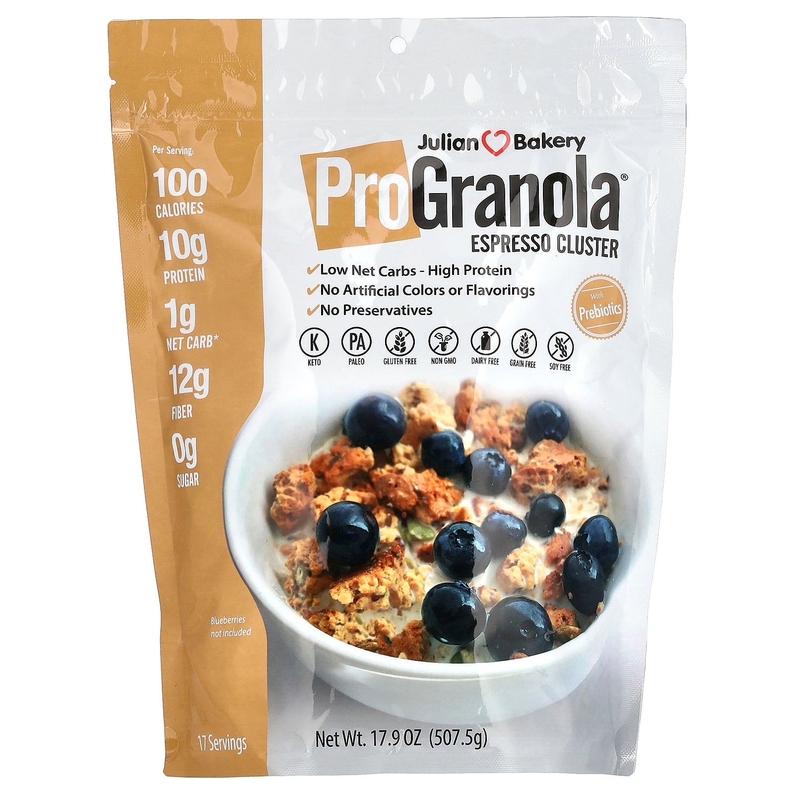 Julian Bakery, Pro Granola, Espresso Cluster, 17.9 oz (507.5 g)