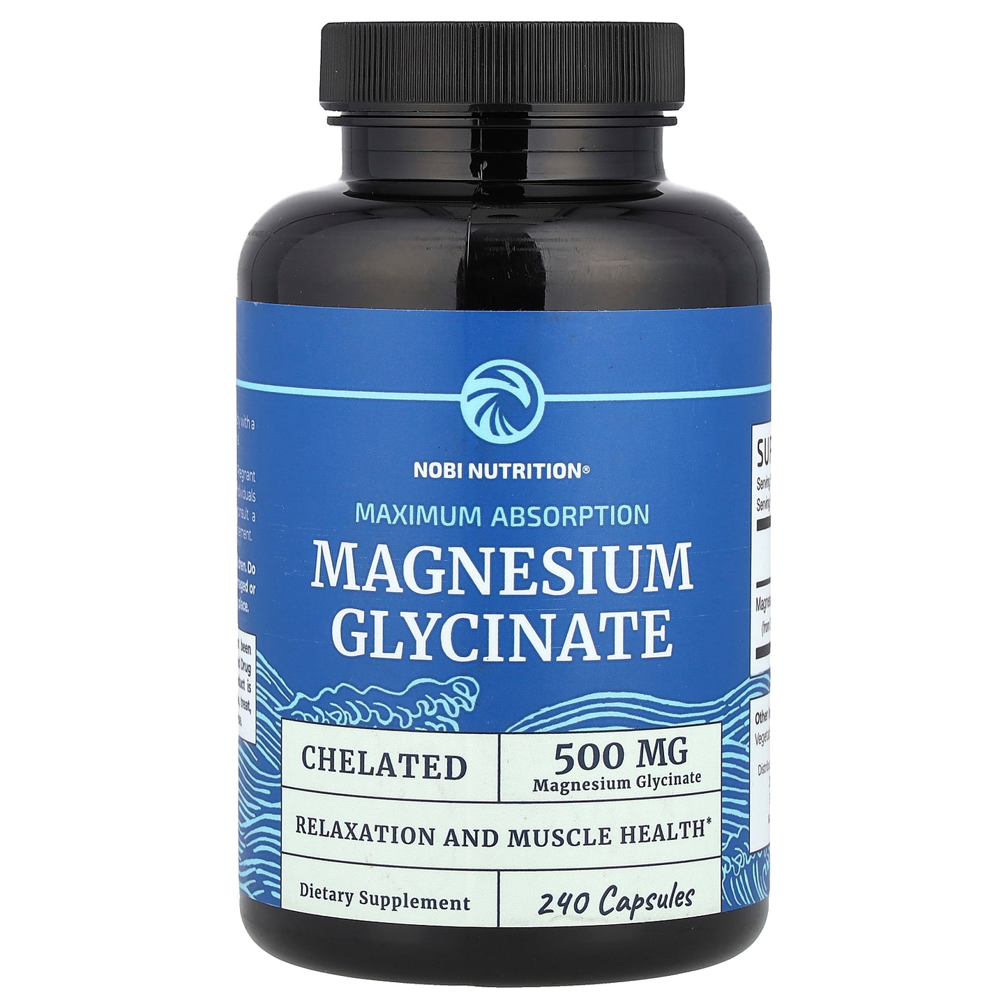 Nobi Nutrition, Magnesium Glycinate, 240 Capsules (250 mg per Capsule)