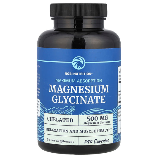 Nobi Nutrition, Magnesium Glycinate, 240 Capsules (250 mg per Capsule)