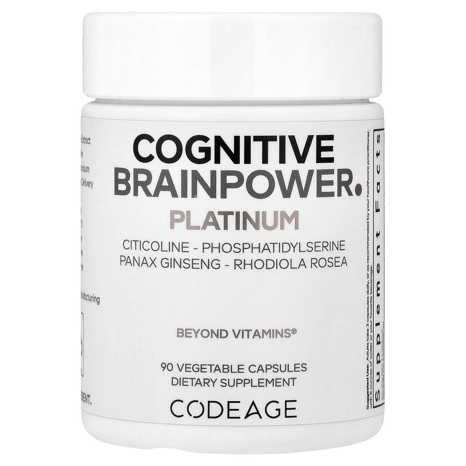Codeage, Cognitive Brainpower Platinum, 90 Vegetable Capsules