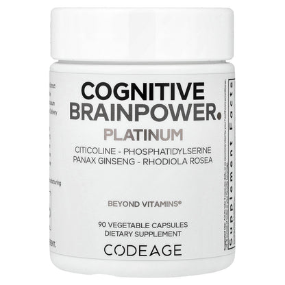 Codeage, Cognitive Brainpower Platinum, 90 Vegetable Capsules