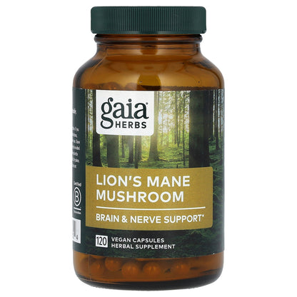 Gaia Herbs, Lion's Mane Mushroom, 450 mg, 120 Vegan Capsules